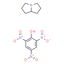 ChemSpider 2D Image | 2,4,6-Trinitrophenol - hexahydro-1H-pyrrolizine (1:1) | C13H16N4O7