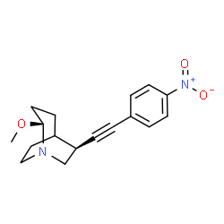 ChemSpider 2D Image | (2R,6S)-2-Methoxy-6-[(4-nitrophenyl)ethynyl]-1-azabicyclo[3.2.2]nonane | C17H20N2O3