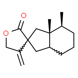 ChemSpider 2D Image | (3a'R,4'S)-3a',4'-Dimethyl-4-methylenedecahydrospiro[furan-3,2'-inden]-2-one | C15H22O2
