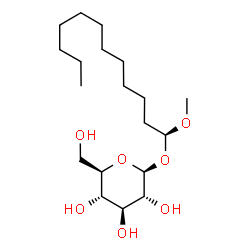 ChemSpider 2D Image | (1S)-1-Methoxydodecyl beta-D-glucopyranoside | C19H38O7