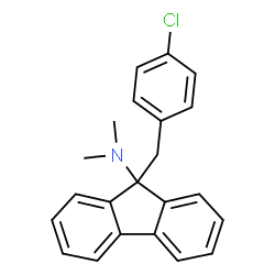 ChemSpider 2D Image | 9-(4-Chlorobenzyl)-N,N-dimethyl-9H-fluoren-9-amine | C22H20ClN