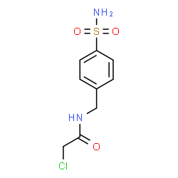 ChemSpider 2D Image | 2-Chloro-N-(4-sulfamoylbenzyl)acetamide | C9H11ClN2O3S