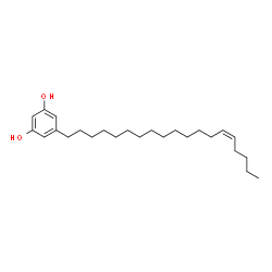ChemSpider 2D Image | 5-(14Z)-14-Nonadecen-1-yl-1,3-benzenediol | C25H42O2