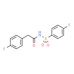 ChemSpider 2D Image | 2-(4-Fluorophenyl)-N-[(4-fluorophenyl)sulfonyl]acetamide | C14H11F2NO3S