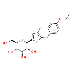 ChemSpider 2D Image | (1R)-1,5-Anhydro-1-[5-(4-ethoxybenzyl)-4-methyl-2-thienyl]-D-glucitol | C20H26O6S