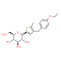 ChemSpider 2D Image | (1R)-1,5-Anhydro-1-[4-(4-ethoxybenzyl)-5-methyl-2-thienyl]-D-glucitol | C20H26O6S