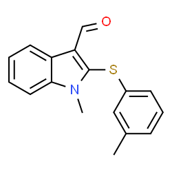 ChemSpider 2D Image | 1-Methyl-2-[(3-methylphenyl)sulfanyl]-1H-indole-3-carbaldehyde | C17H15NOS