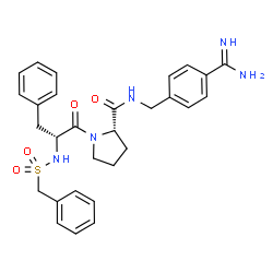 ChemSpider 2D Image | N-(Benzylsulfonyl)-D-phenylalanyl-N-(4-carbamimidoylbenzyl)-L-prolinamide | C29H33N5O4S