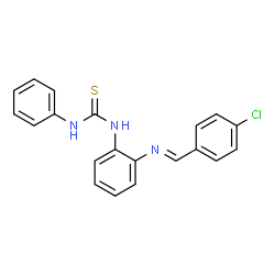 ChemSpider 2D Image | 1-{2-[(E)-(4-Chlorobenzylidene)amino]phenyl}-3-phenylthiourea | C20H16ClN3S