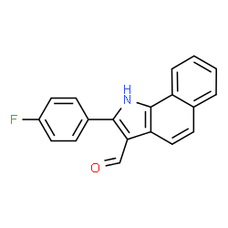 ChemSpider 2D Image | 2-(4-Fluorophenyl)-1H-benzo[g]indole-3-carbaldehyde | C19H12FNO