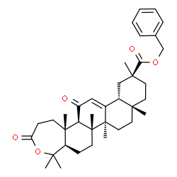 ChemSpider 2D Image | Benzyl (5aR,7aR,7bS,9aS,12S,13aR,15aR,15bS)-5,5,7a,7b,9a,12,15b-heptamethyl-3,15-dioxo-1,2,3,5,5a,6,7,7a,7b,8,9,9a,10,11,12,13,13a,15,15a,15b-icosahydrochryseno[2,1-c]oxepine-12-carboxylate | C37H50O5