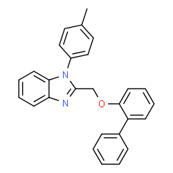 ChemSpider 2D Image | 2-[(2-Biphenylyloxy)methyl]-1-(4-methylphenyl)-1H-benzimidazole | C27H22N2O