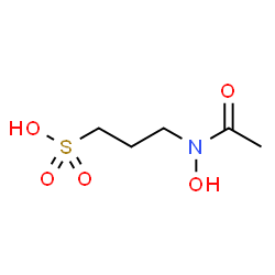 ChemSpider 2D Image | 3-[Acetyl(hydroxy)amino]-1-propanesulfonic acid | C5H11NO5S