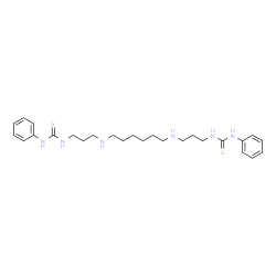 ChemSpider 2D Image | 1,1'-[1,6-Hexanediylbis(imino-3,1-propanediyl)]bis[3-phenyl(thiourea)] | C26H40N6S2