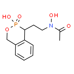 ChemSpider 2D Image | N-Hydroxy-N-[2-(3-hydroxy-3-oxido-3,4-dihydro-1H-2,3-benzoxaphosphinin-4-yl)ethyl]acetamide | C12H16NO5P
