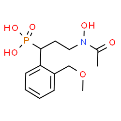 ChemSpider 2D Image | {3-[Acetyl(hydroxy)amino]-1-[2-(methoxymethyl)phenyl]propyl}phosphonic acid | C13H20NO6P