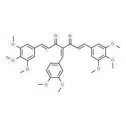 ChemSpider 2D Image | (1E,6E)-4-(3,4-Dimethoxybenzylidene)-1,7-bis(3,4,5-trimethoxyphenyl)-1,6-heptadiene-3,5-dione | C34H36O10