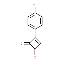 ChemSpider 2D Image | 3-(4-Bromophenyl)-3-cyclobutene-1,2-dione | C10H5BrO2