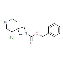ChemSpider 2D Image | benzyl 2,7-diazaspiro[3.5]nonane-2-carboxylate hydrochloride | C15H21ClN2O2
