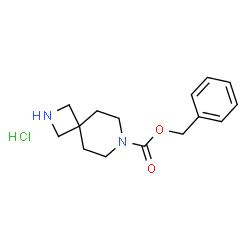 ChemSpider 2D Image | Benzyl 2,7-diazaspiro[3.5]nonane-7-carboxylate hydrochloride | C15H21ClN2O2