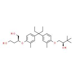 ChemSpider 2D Image | (2S)-2-[4-(3-{4-[(2R)-2-Hydroxy-3,3-dimethylbutoxy]-3-methylphenyl}-3-pentanyl)-2-methylphenoxy]-1,4-butanediol | C29H44O5