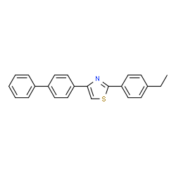 ChemSpider 2D Image | 4-(4-Biphenylyl)-2-(4-ethylphenyl)-1,3-thiazole | C23H19NS