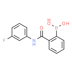 ChemSpider 2D Image | {2-[(3-Fluorophenyl)carbamoyl]phenyl}boronic acid | C13H11BFNO3