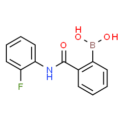 ChemSpider 2D Image | {2-[(2-Fluorophenyl)carbamoyl]phenyl}boronic acid | C13H11BFNO3
