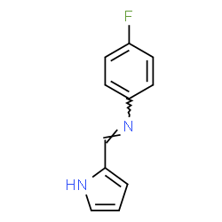 ChemSpider 2D Image | (E)-N-(4-Fluorophenyl)-1-(1H-pyrrol-2-yl)methanimine | C11H9FN2
