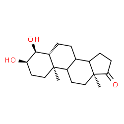 ChemSpider 2D Image | (3alpha,4alpha,5alpha,8xi,9xi,14xi)-3,4-Dihydroxyandrostan-17-one | C19H30O3