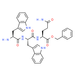 ChemSpider 2D Image | Benzyl L-tryptophyl-L-tryptophyl-L-glutaminate | C34H36N6O5