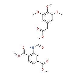 ChemSpider 2D Image | Dimethyl 2-({[2-(3,4,5-trimethoxyphenyl)acetoxy]acetyl}amino)terephthalate | C23H25NO10
