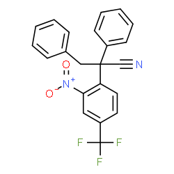ChemSpider 2D Image | 2-[2-Nitro-4-(trifluoromethyl)phenyl]-2,3-diphenylpropanenitrile | C22H15F3N2O2