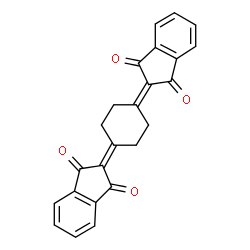 ChemSpider 2D Image | 2,2'-(1,4-Cyclohexanediylidene)bis(1H-indene-1,3(2H)-dione) | C24H16O4