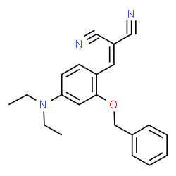 ChemSpider 2D Image | [2-(Benzyloxy)-4-(diethylamino)benzylidene]malononitrile | C21H21N3O