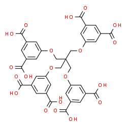 ChemSpider 2D Image | 5-{3-(3,5-Dicarboxyphenoxy)-2,2-bis[(3,5-dicarboxyphenoxy)methyl]propoxy}isophthalic acid | C37H28O20