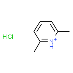 ChemSpider 2D Image | Pyridinium, 2,6-dimethyl-, hydrochloride (1:1) | C7H11ClN