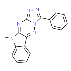 ChemSpider 2D Image | 10-Methyl-3-phenyl-10H-[1,2,4]triazolo[4',3':2,3][1,2,4]triazino[5,6-b]indole | C17H12N6