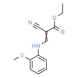 ChemSpider 2D Image | Ethyl 2-cyano-3-{[2-(methylsulfanyl)phenyl]amino}acrylate | C13H14N2O2S