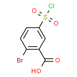 ChemSpider 2D Image | 2-Bromo-5-chlorosulfonyl-benzoic acid | C7H4BrClO4S