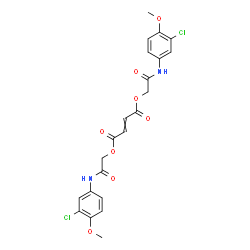 ChemSpider 2D Image | Bis{2-[(3-chloro-4-methoxyphenyl)amino]-2-oxoethyl} 2-butenedioate | C22H20Cl2N2O8