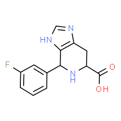 ChemSpider 2D Image | 4-(3-Fluorophenyl)-4,5,6,7-tetrahydro-1H-imidazo[4,5-c]pyridine-6-carboxylic acid | C13H12FN3O2
