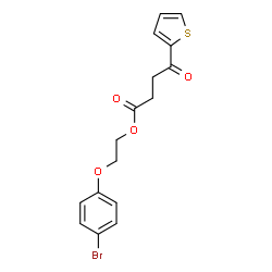 ChemSpider 2D Image | 2-(4-Bromophenoxy)ethyl 4-oxo-4-(2-thienyl)butanoate | C16H15BrO4S