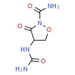 ChemSpider 2D Image | 4-(Carbamoylamino)-3-oxo-1,2-oxazolidine-2-carboxamide | C5H8N4O4