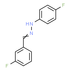 ChemSpider 2D Image | 1-(3-Fluorobenzylidene)-2-(4-fluorophenyl)hydrazine | C13H10F2N2