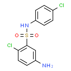 ChemSpider 2D Image | 5-Amino-2-chloro-N-(4-chlorophenyl)benzenesulfonamide | C12H10Cl2N2O2S