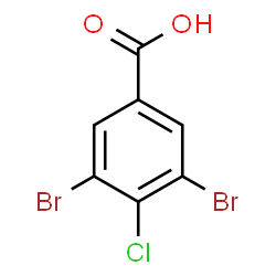 ChemSpider 2D Image | 3,5-Dibromo-4-chlorobenzoic acid | C7H3Br2ClO2
