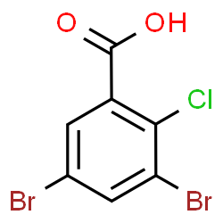 ChemSpider 2D Image | 3,5-Dibromo-2-chlorobenzoic acid | C7H3Br2ClO2