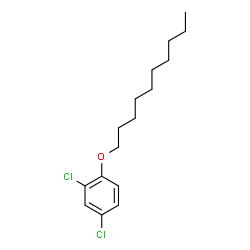 ChemSpider 2D Image | 2,4-Dichloro-1-(decyloxy)benzene | C16H24Cl2O