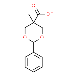 ChemSpider 2D Image | 5-Methyl-2-phenyl-1,3-dioxane-5-carboxylate | C12H13O4